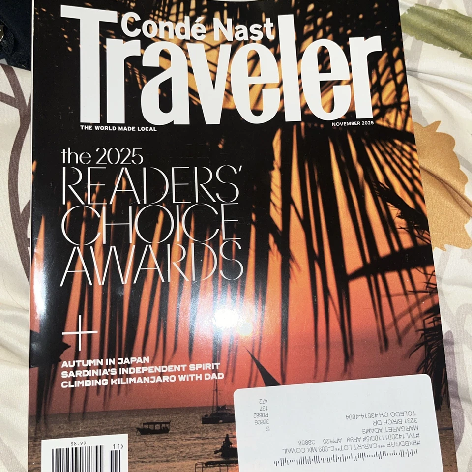Conde Nast Traveler Magazine 2025 - lot 2 new unread see pictures for issues Foto 2 de 2