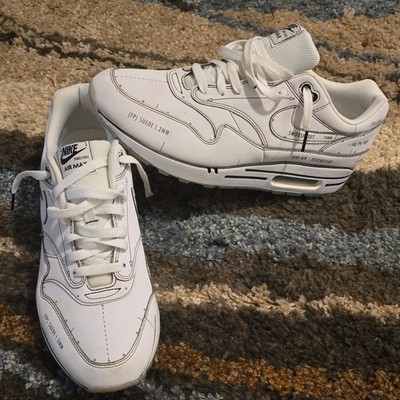 Nike Air Max 1 Sketch To Shelf White Black CJ4286-100 Low Top Athletic Sneakers