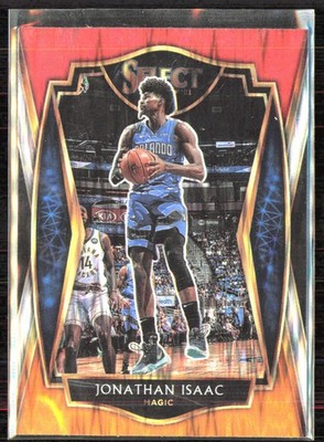 2020-21 Panini Select #151 Jonathan Isaac Red White Orange Flash