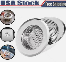 2x 4.5" Kitchen Sink Strainer Stopper Stainless Steel Drain Basket Waste Plug