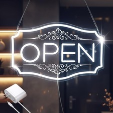 Open Sign for Business, LED Dimmable Neon Open Sign with 12V/2A Adapter, 16.5" x
