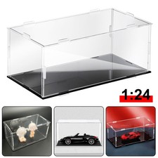 US Display Case Storage Boxes For 1:24 Model Cars Collectibles Figures Doll Toys