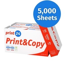 print24 printer paper copy paper 5,000 sheets A4 size 80 gsm bright white PEFC