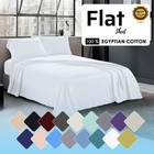 400 THREAD COUNT 100% EGYPTIAN COTTON FLAT BED SHEET SOFT HOTEL QUALITY