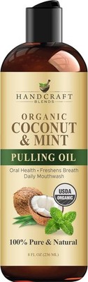 Handcraft Blends Coconut Oil Pulling for Teeth and Gums with Peppermint Oil - Or