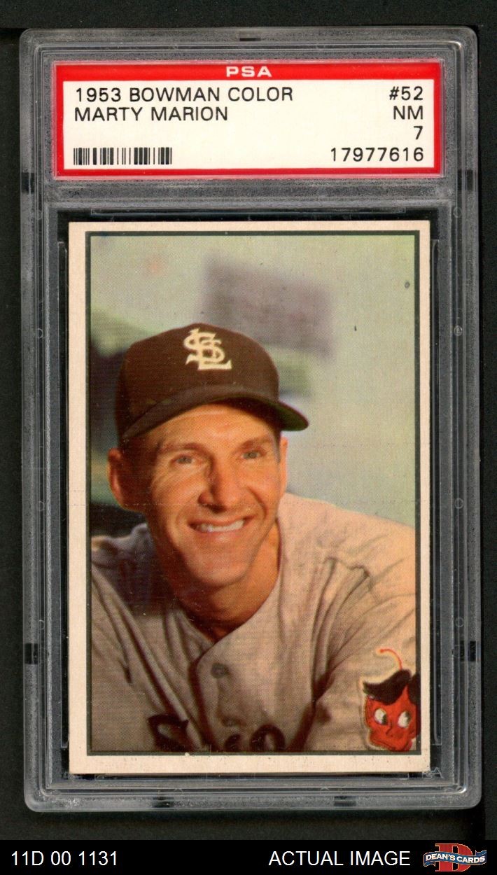 1953 Bowman #52 Marty Marion Browns PSA 7 - NM