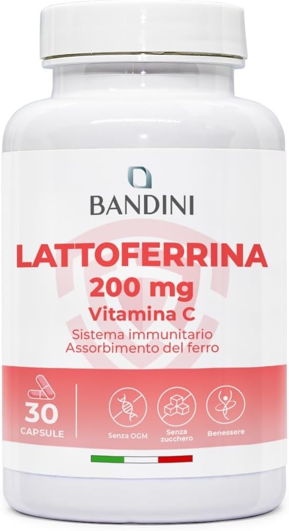 Bandini® LATTOFERRINA 200 Immuno, 200 MG di Lactoferrina per CAPSULA, 30 capsule