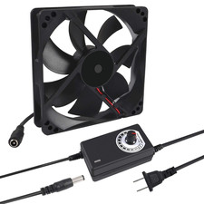 120Mm X 25Mm 110V 220V AC Powered Cooling Fan with Speed Controller 3V to 12V, 1