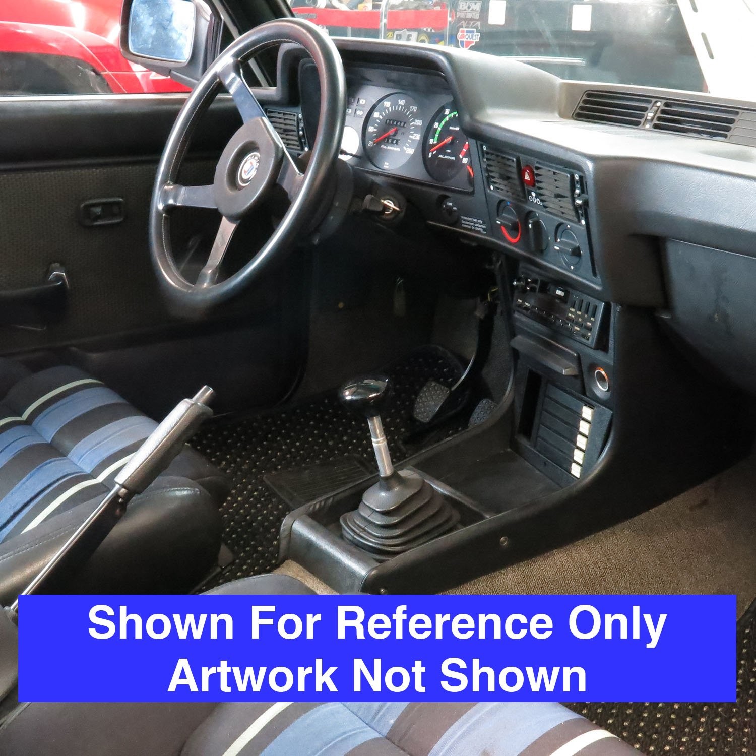 Blue Battery Charge Symbol Black Retro Metal Flake Shift Knob w/ M16x1.5 Insert