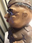 Vintage 1940's Scowling Drill Sergeant Piggy Bank Chalk Ware Grumpy Soldier — photo 5