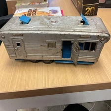 Vintage Japan SSS Shioji Co. Tin Camper Travel Trailer 1950s Metal Toy