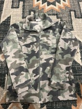 Columbia Youth Zip Up Camo Sweater Youth L 14/16