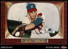 1955 Bowman #180 Johnny Logan Braves 4 - VG/EX