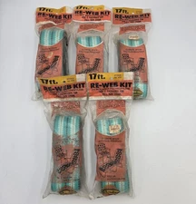 (5) New Vintage Paradise RE-WEB KIT 17 FT Lawn Chair Webbing Teal/White/Green