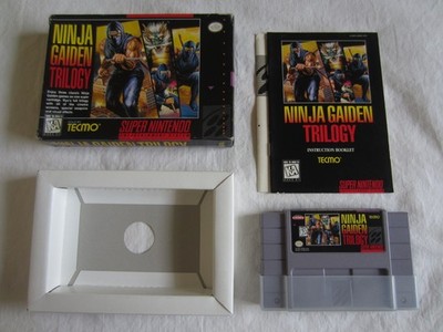Ninja Gaiden Trilogy (SNES) Super Nintendo CIB Complete Box 1995 Tecmo RARE