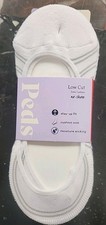Peds Women's Low-Cut no-show zone Liner Socks/6 Pairs/Size 5-10/different color