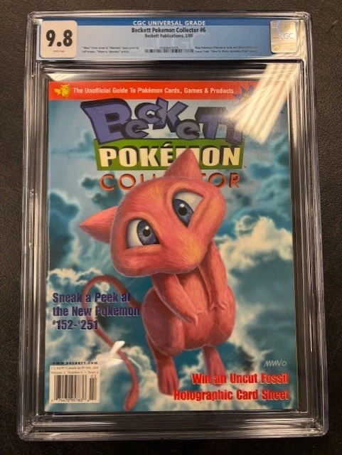 Beckett Pokemon Collector #6 CGC 9.8 Beckett Publications 02/2000 GCB#7005 TCGC