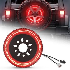 3-Side Spare Tire Brake Light Fit for Jeep Wrangler 2007-2018 JK JKU, Plug Pl...