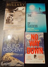 Mountaineering Book Lot – Edmund Hillary Everest Blind Descent No Way Down