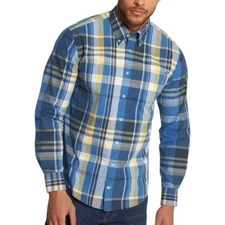 AMERICAN EAGLE ☆ Seriously Soft Linen/Cotton Long Sleeve Plaid Shirt ☆ Large