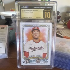 Topps 2025 Allen & Ginter #101 James Wood Rookie CGC Pristine 10 Nationals