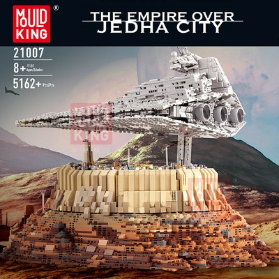 Empire Ship Over Jedha City MOC Star Destroyer Style Bricks Toy