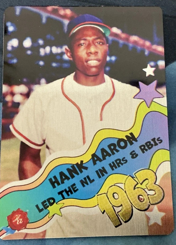 2026 Historic Autographs 1963 Hank Aaron Metal Card /250 Year In Review M113