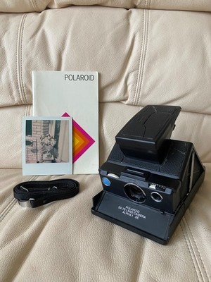 Polaroid sx-70 Black Alpha 1 SE instant camera-film&flash tested-Ships Same Day