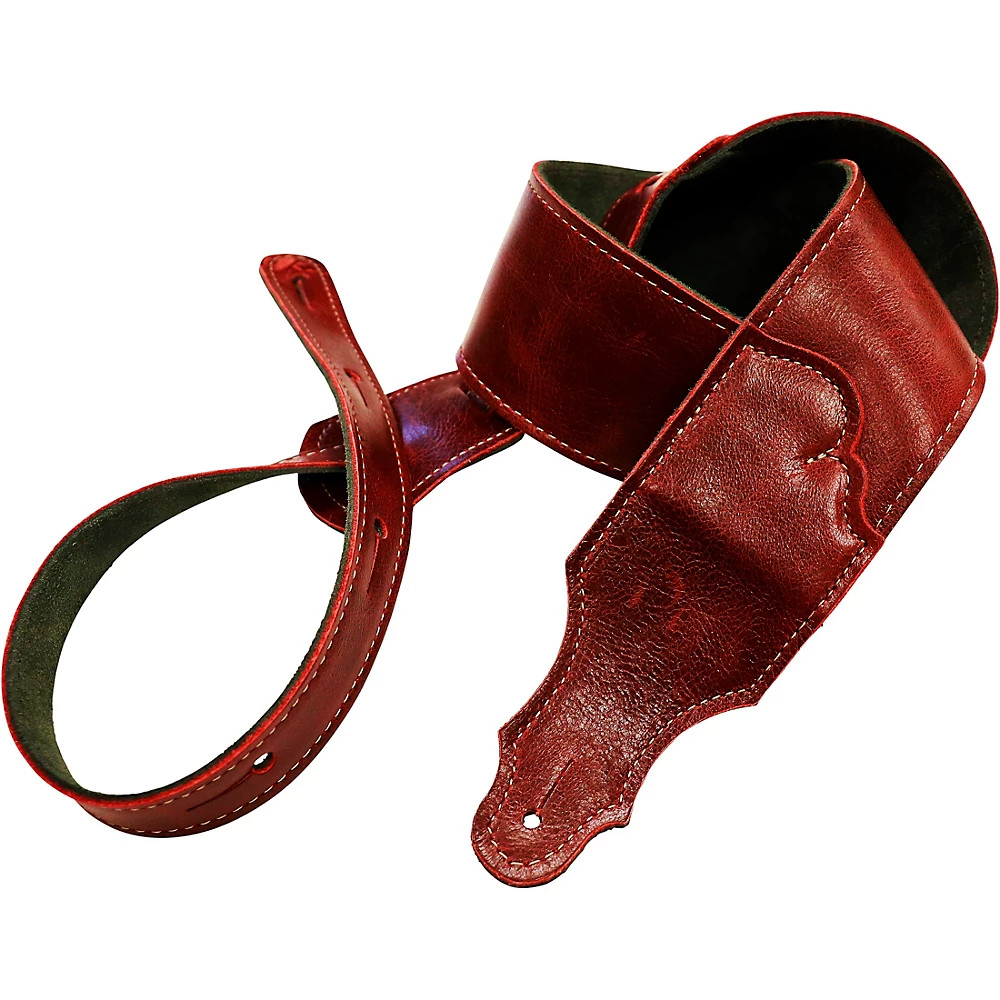 Ремешок Franklin Strap Jackson Hole из состаренной кожи, гитарный ремешок Oxblood 2,5 дюйма.
