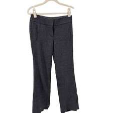 J. Crew Houndstooth Wool Pants Women's 0P Favorite Fit Gray Black Career