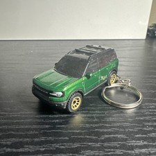 Portachiavi Ford Bronco Sport 2022 verde pressofuso 1:64 Hot Wheels Matchbox regalo