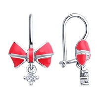 Ohrringe Ohrschmuck Silber 925 Emaille Zirkon Echtschmuck