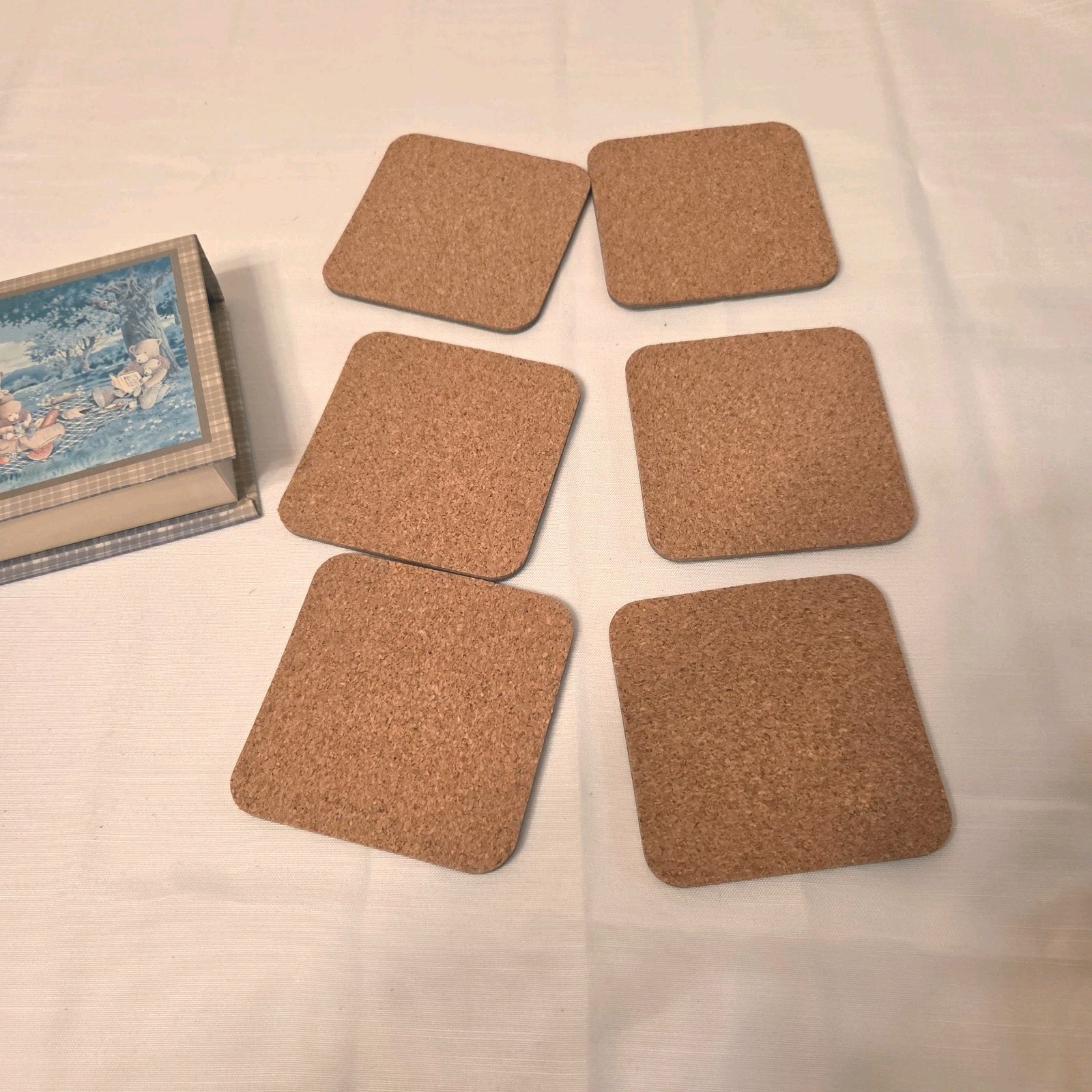 Vintage Legacy Publishing Group Boxed Set of 6 Coasters Country Teddy Bears 1996