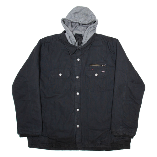 DICKIES Cappotto Parka Uomo Nero con Cappuccio 2XL - Foto 1 di 6