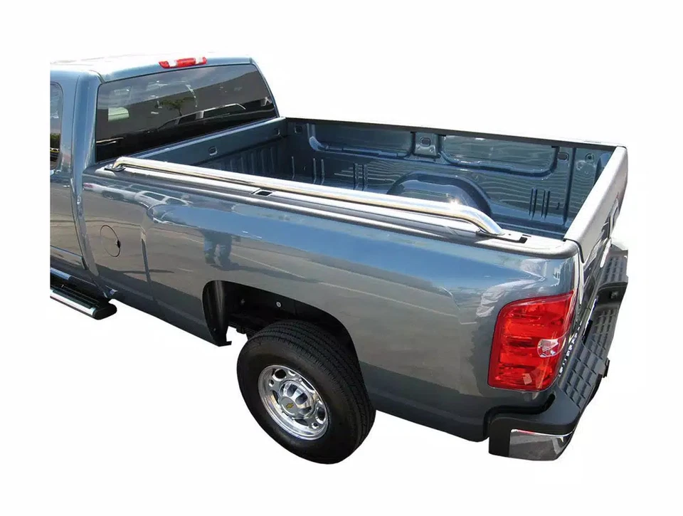 SteelCraft Stainless Steel Bed Rails Fit 2007-2013 Silverado/Sierra 1500 5'8" Be Foto 2 de 4