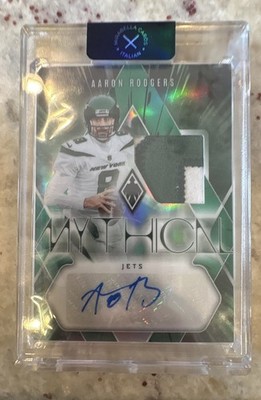 2023 Panini Phoenix - Mythical Autograph Materials Aaron Rodgers MAM-8 Green /15