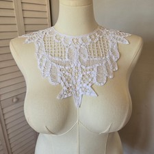 Vintage White Lace Statement Collar Detachable Bib OS Romantic Cottage Prairie