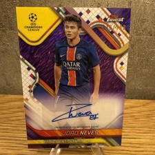 João Neves 2024–25 Topps Finest UEFA Autograph Purple Refractor 113/199 #BA-JN
