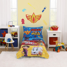 Disney Firebuds Let's Roll Red, Blue, and Toddler Bed, -