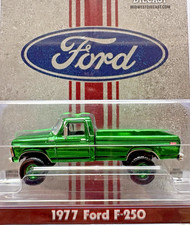 Greenlight 1977 Ford F-250 Green Chrome Chase Midwest Diecast Exclusive 1/64