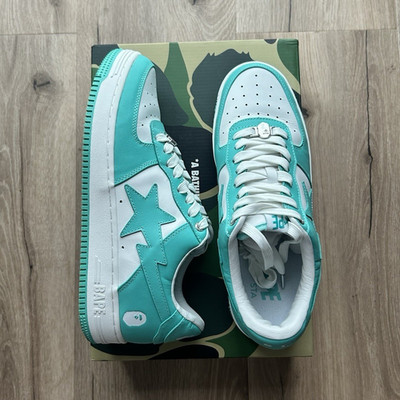A Bathing Ape BAPE STA Low - Green/white (Grün/Weiß) - US10||EU44 - Top Zustand 