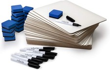 30-Pack Dry Erase Whiteboard Set - Includes 30 Mini Dry Erase Whiteboards 9" x