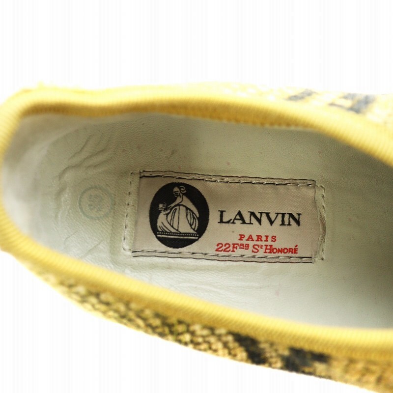 LANVIN  Sneakers Shoes Python Pattern Ribbon 35 B… - image 4