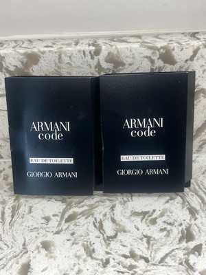 2X GIORGIO ARMANI Men CODE Eau De Toilette Sample Vials 1.2 ML / 0.04 fl oz