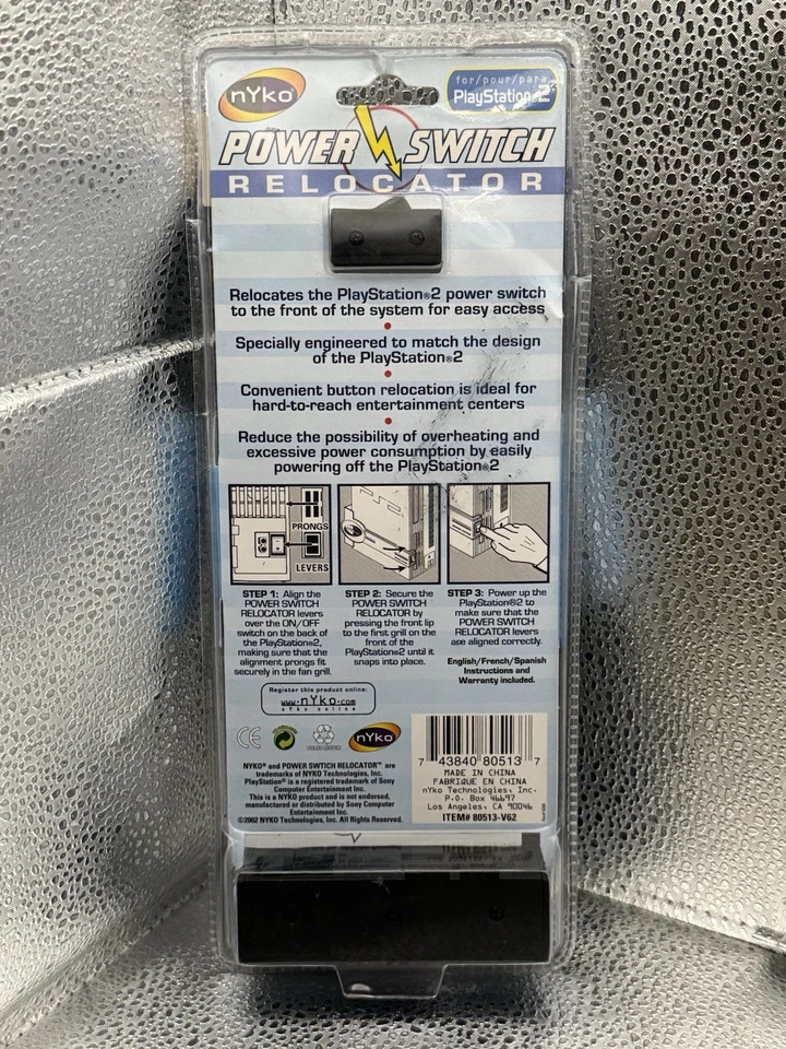 NEW Nyko Power Switch Relocator for Playstation 2 PS2 for 3000/5000 Series L14 - Image 2 of 2
