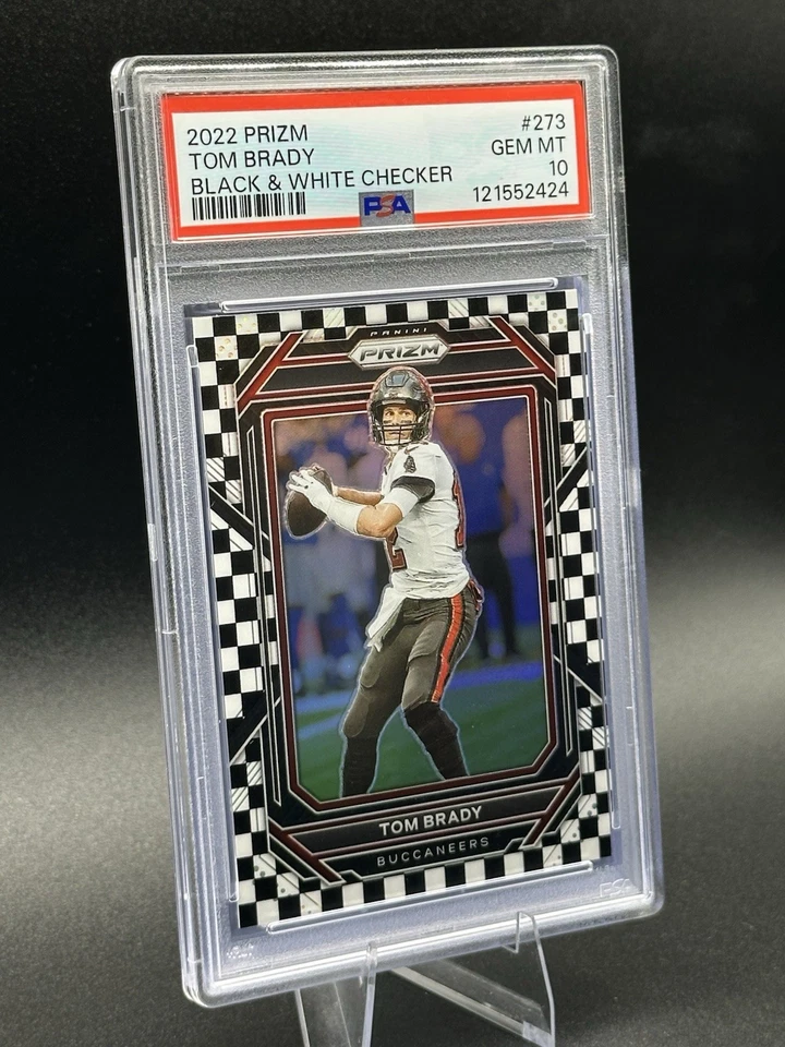 2022 Panini Prizm Tom Brady #273 - Black & White Checkerboard Prizm - PSA 10 SSP - Image 3 of 4