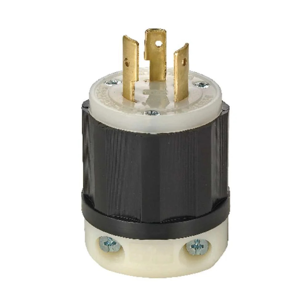 Блокирующий штекер Leviton 20A 120250 В черно-белый без заземления 4090₽