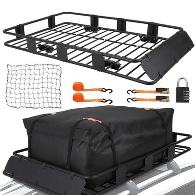 Dachträger Universal 163x99x38cm, Dachtasche, Netz & 4 Türhaken,für Viele Autos