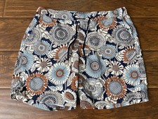 Pantalones Cortos Mr Marvis Para Hombres Atrapasueños Estampado Botánico Forrados 6.5” Entrepierna Nuevos con Etiquetas Talla L