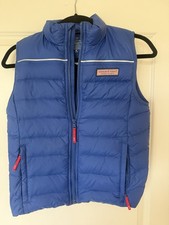Vineyard Vines Performance Mountain Weekend Down Puffer Vest Navy Blue Youth M